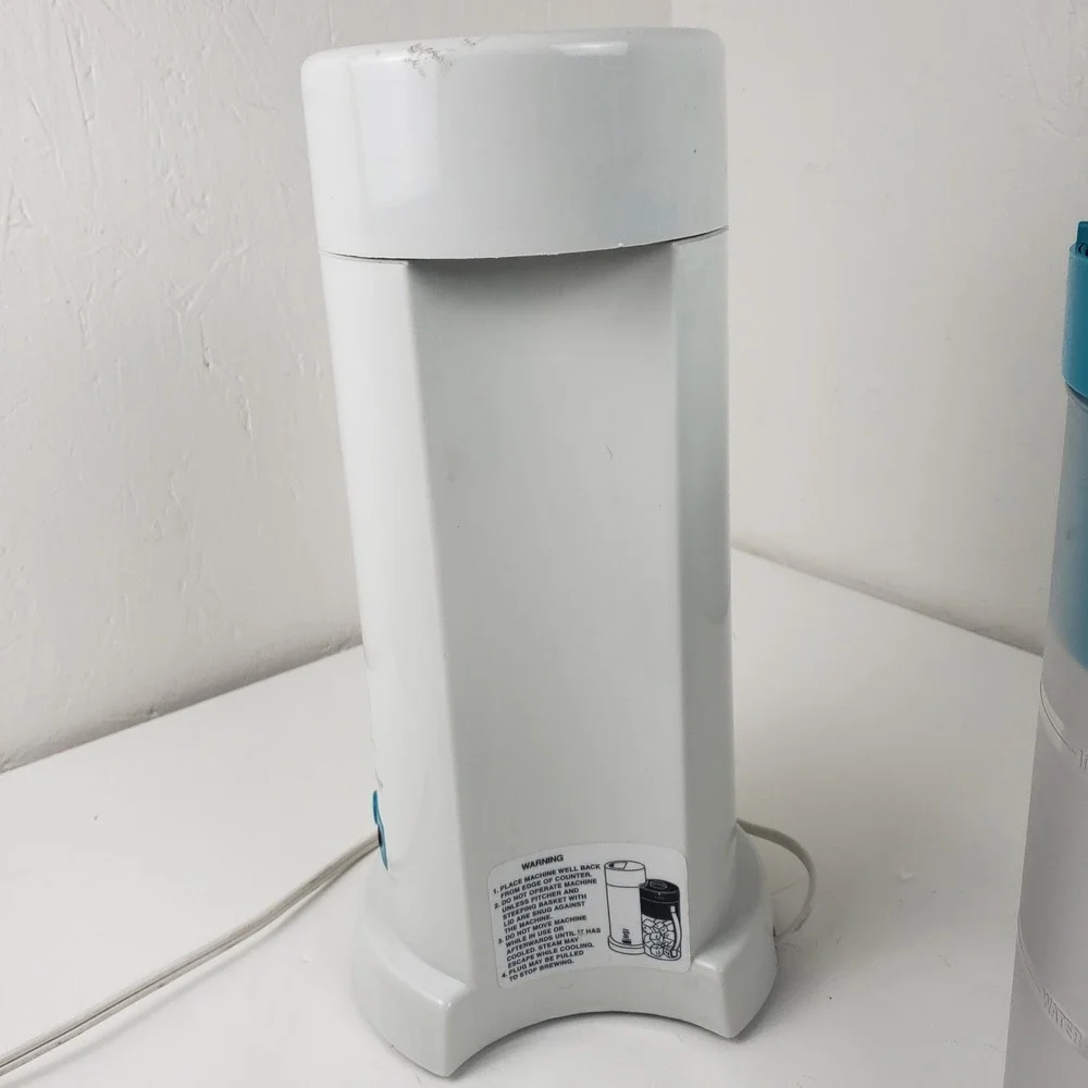 Mr. Coffee The Iced Tea Pot Tm1.7 White and Teal Electric Brewer with Pitcher